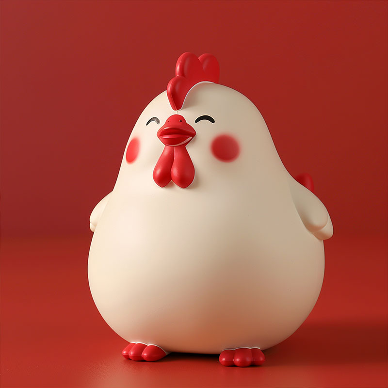 【十二生肖】慢回彈胖小雞動物兒童解壓玩具塑料硅膠公仔桌面擺件