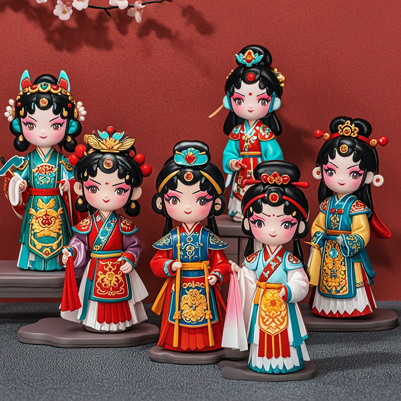 廠家直批中國戲劇人物小配件紀念品戲曲文藝創(chuàng)意擺件